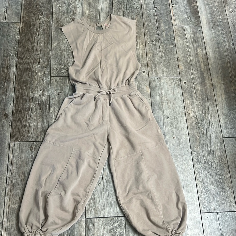 FP Movement by Free People Taupe Sleeveless Jumpsuit